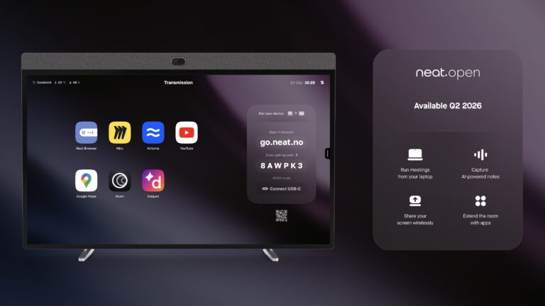 Neat Open 将 BYOD、应用和 AI 无缝整合,让会议空间变成灵活智能的协作枢纽